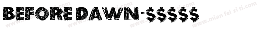 before dawn字体转换